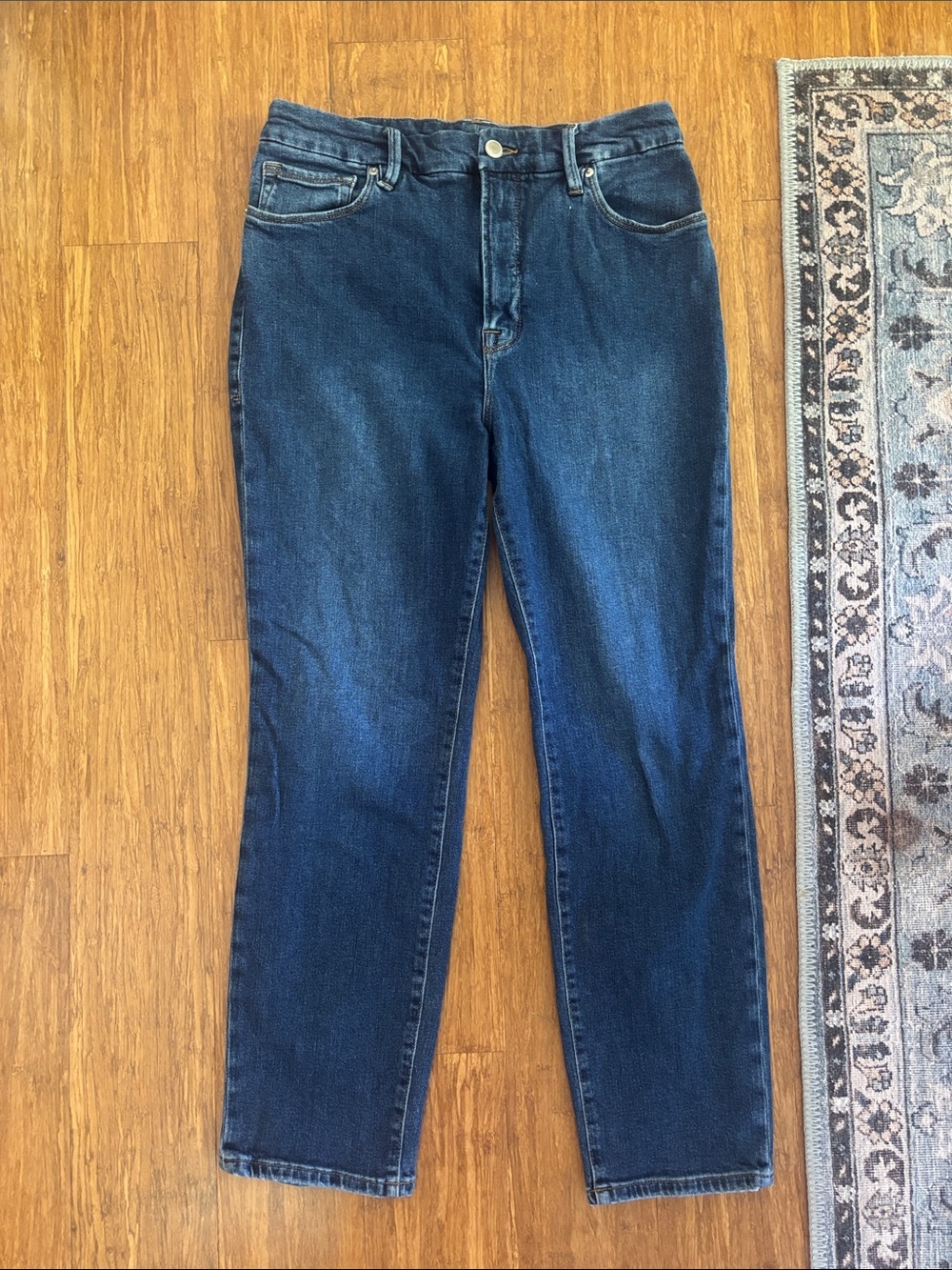 Good American GOOD CLASSIC SLIM STRAIGHT CASHMERE JEANS GC336T Size 10/30